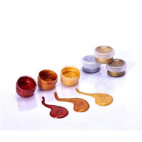 DECORATIVE PAINTS WITH METALLIC GLOSS 6 COLORS 10 ML ASTRA